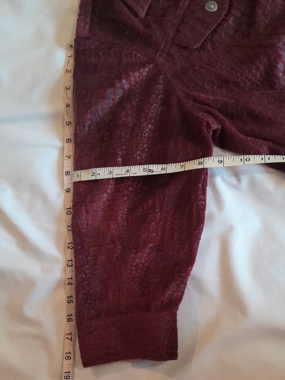 Ruby Rd. Women's Burgundy Snake Print Zip-Front Jacket, 16W - Picture 9 of 11